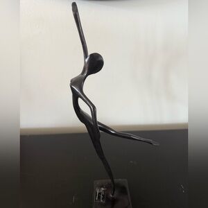 Bodrul Khalique Black Bronze Ballet Dancer Sculpture